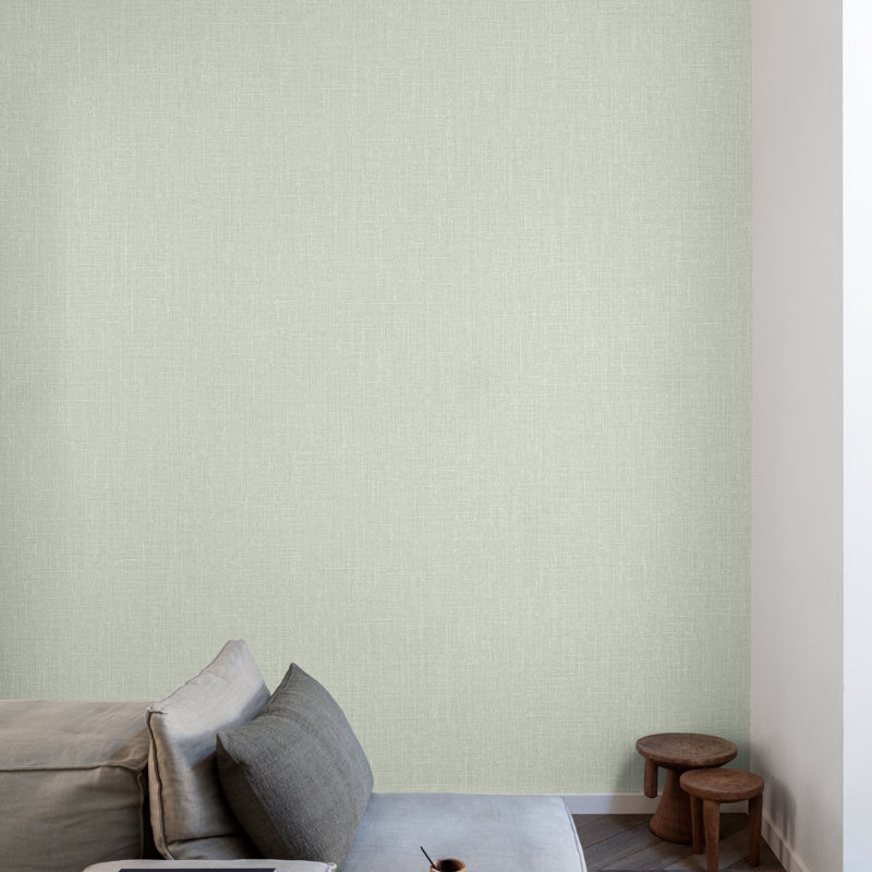 Atmosphere Collection Textile Plain Virus Protection Coated Wallpaper Roll, Dark Gray
