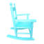 Chaise berçante bleu clair S - d'intérieur ou d'extérieur - convient aux enfants - durable-306972754
