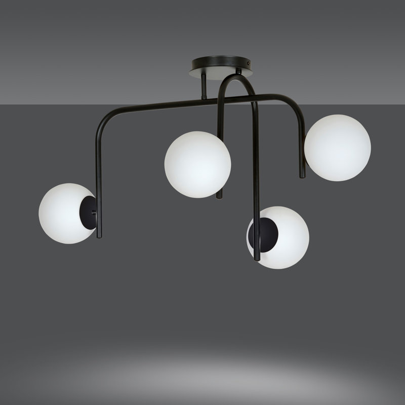 Gabilan 4 - Light Unique/Statement Pendant, Black