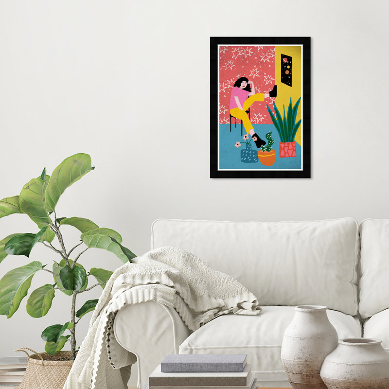 Home with My Plants - Impression sur cadre photo