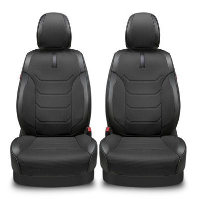 Sport Series Front Seat Covers With Airbag Compatible, Reserved Opening Holes For Headrest, Universal For Cars