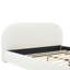 Lit tapissier en tissu de style crème-826006178