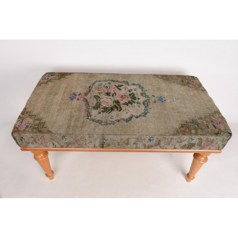 Banc repose-pieds, banc rembourré, banc de tapis turc, banc Kilim, banc de décoration intérieure, banc fait à la main, banc de couloir, banc de travail du bois