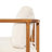 Bluffton 2-Piece Outdoor Acacia Wood Conversation Set with Cushion & Slatted Top