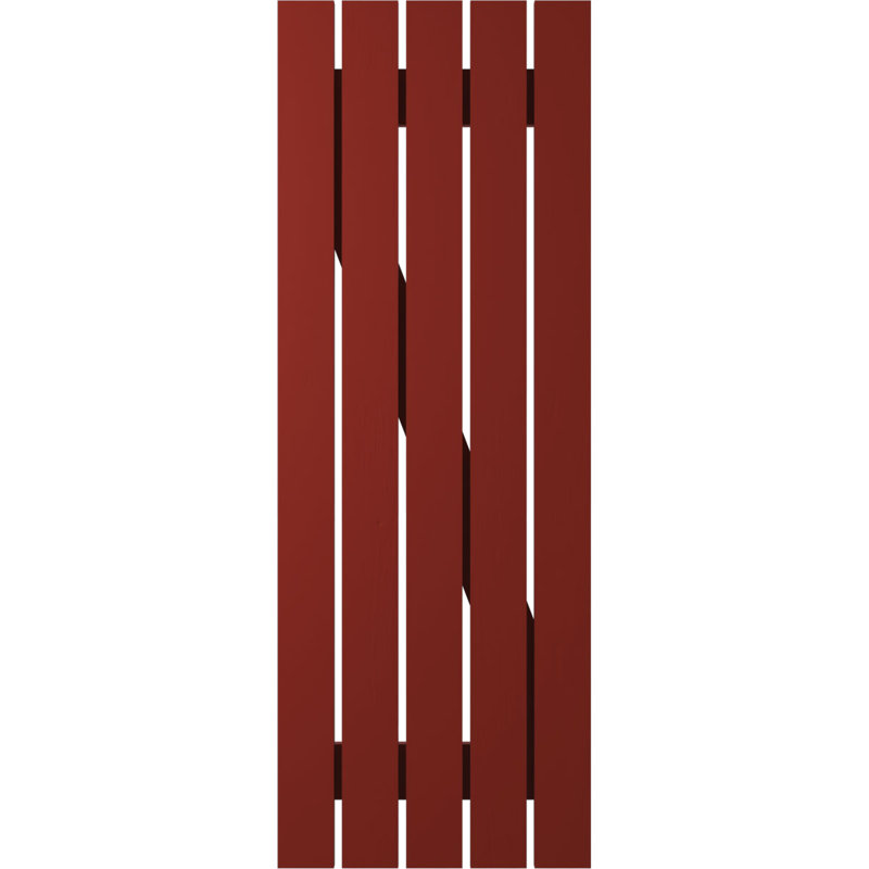 Volets de planche-n-lattes avec barre en Z (par paire) Americraft (2 lattes), Poivre rouge, 19 1/2", 32"