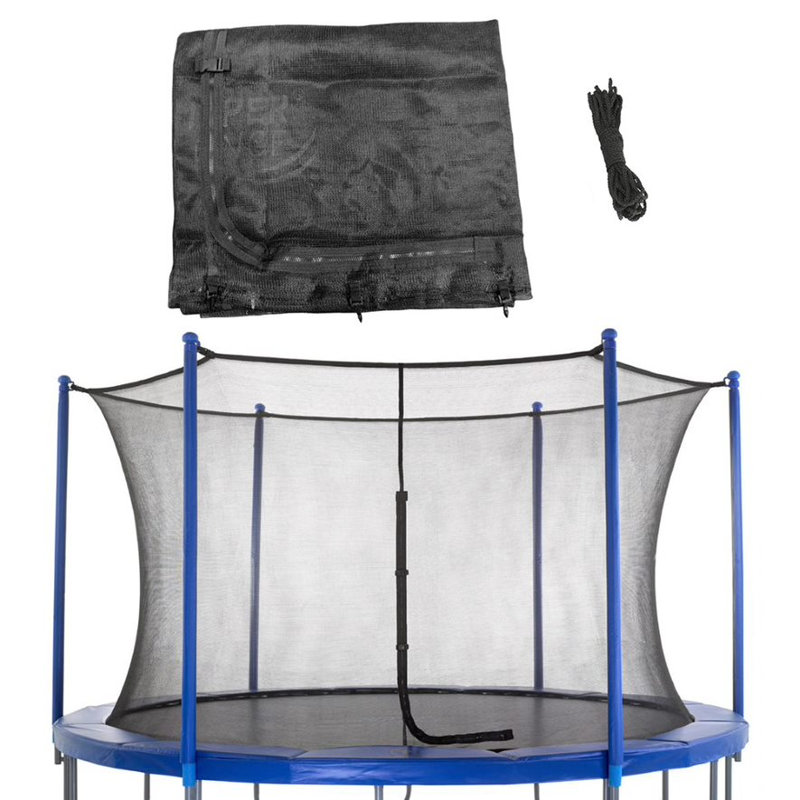 Filet d'enclos de trampoline Machrus Upper Bounce, pour cadre rond de 13 pi, utilisant 6 poteaux (ou 3 arches)