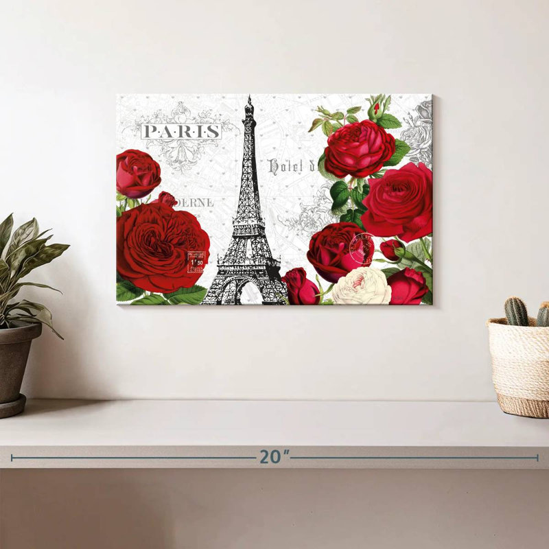 Lilie Rouge Paris I, 8" H x 12" W