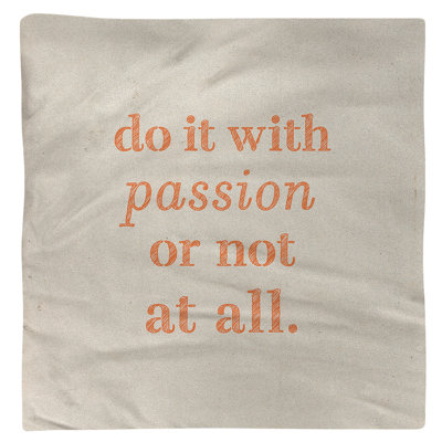 Serviette de citation inspirée de la passion
