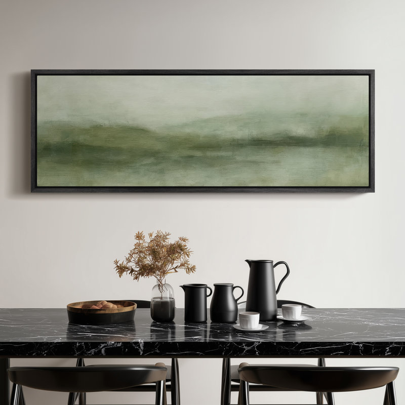 Très grand art mural rétro encadré pour art classique, H 20 po x l 60 po, Noir