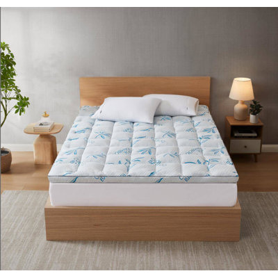 Surmatelas en bambou Hassania, surmatelas très épais, surmatelas à poches profondes de 8 à 21 po