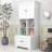 Keavin Wood Freestanding Bathroom Storage Cabinet with Adjustable Shelves and Multi-Layer Open Shelves-2079032912