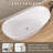 63"L X 31"W Double Slipper Freestanding Soaking Bathtub  Acrylic Stand Alone White Tub with Pop-Up  Removable Drain in Chrome