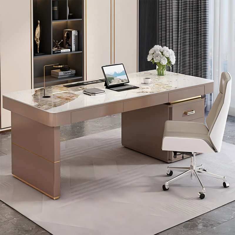 Bureau d'écriture 62,99 "Modern Light Luxury, 29.53" H x 62.99" W x 27.56" D