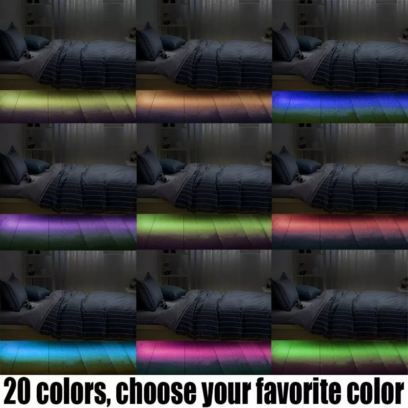 5ft Motion Activated RGB Strip Light with Remote Control