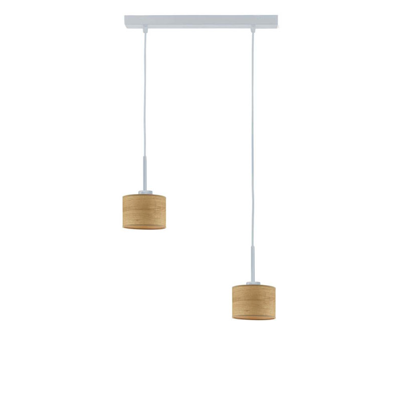 Graycelyn 2 - Light Kitchen Island Pendant, Silver, Brown