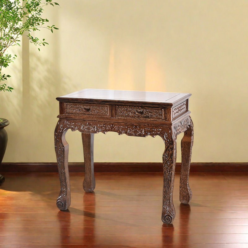Cadre de fleur de bonsaï sculpté pompage de ceinture en bois massif, Marron clair
