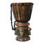 Fair Trade Wood Djembe Drum Sculpture