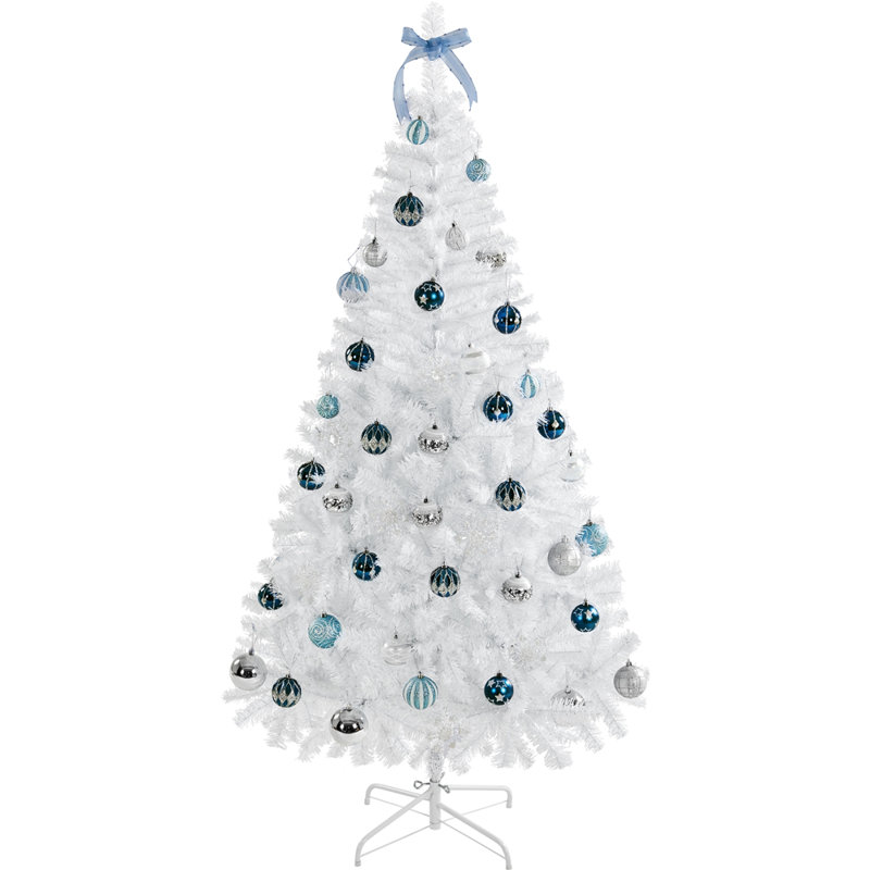 Artificial Christmas Tree with Foldable Stand, White