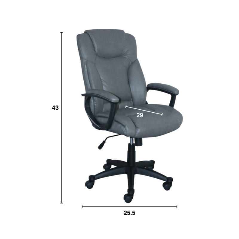 Fauteuil de direction ergonomique Serta Connor, gris, Bonded Leather