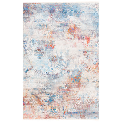 Tapis bleu / beige Curlee