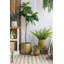 Ensemble de 3 jardinières en métal patiné