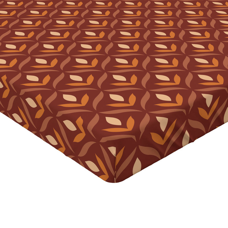 Drap-housse Ambesonne, Drap-housse de taille très grand, Cannelle, gingembre, coquille d'œuf / floral