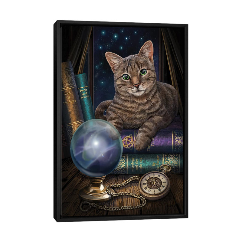 « the fortune teller », impression sur toile, H 26 po x l 18 po x P 1,5 po, Toile avec cadre noir, Pas de tapis