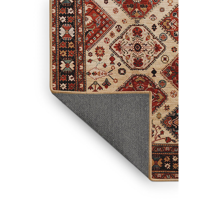 Tapis oriental rouge / beige, Rectangle 7 pi x 9 pi
