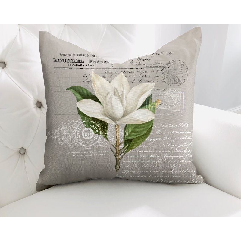 Housse de coussin en coton Aurelie, L 19 po x H 19 po, gris