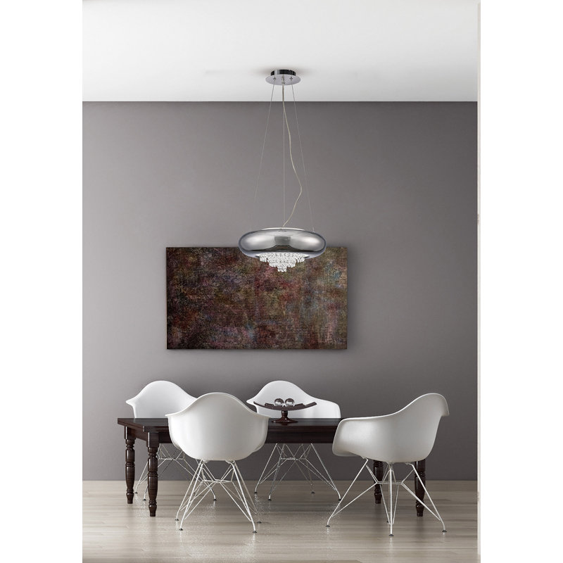 3 - Light Chandelier, Polished Chrome