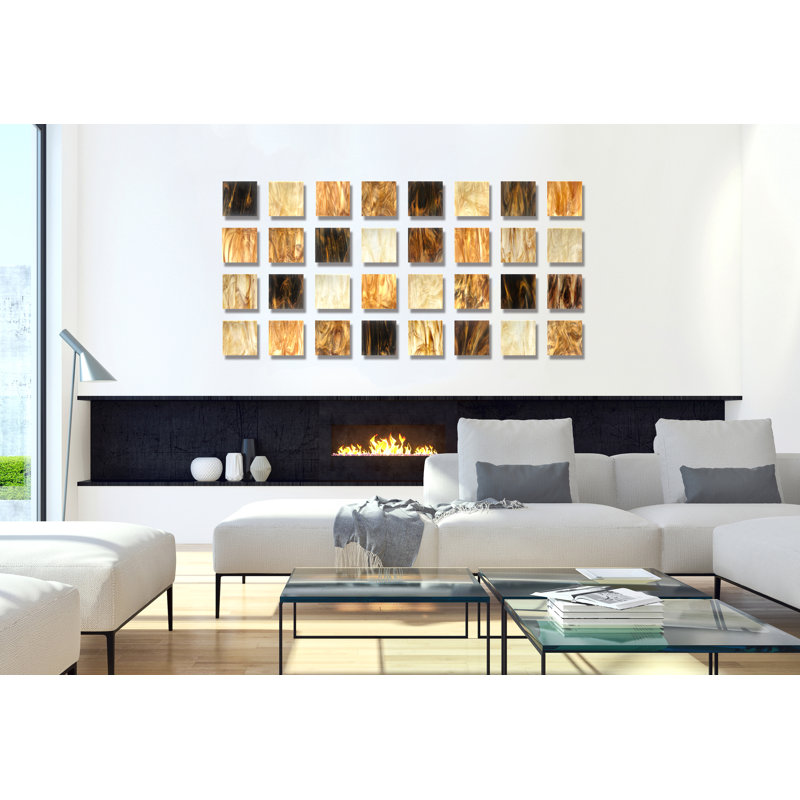 Earth Handmade Modern Abstract Wall Decor on Glass