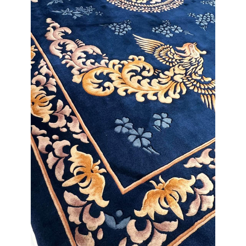 Oriental Area Rug in Navy Blue