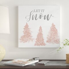 pink christmas wall art