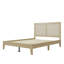 Grand lit plateforme en bois massif avec rotin-1979234315