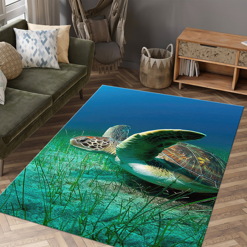 Abstract Floral Designer Non-Woven Soft Type Printed Rug for Living Room, Bedroom, and Study Area Aesthetics