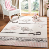Burgan Pink/Ivory Area Rug