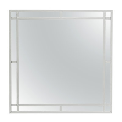 Miroir Madison L 38 po x H 38 po, champagne argenté