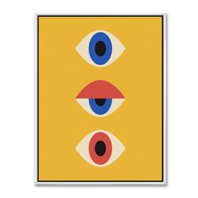«Minimal Geometric Design 1920 with Eyes», reproduction d'impression sur toile