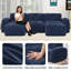 Ensemble de canapé en forme de U à compression de 110 pouces, canapé modulaire moderne à trois places avec repose-pieds, canapé rembourré pour le salon ou la chambre à coucher, aucun assemblage requis.-636224928-636224932-636224958