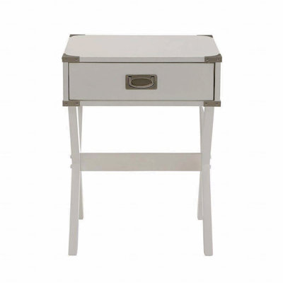 Side Table With Metal Corners