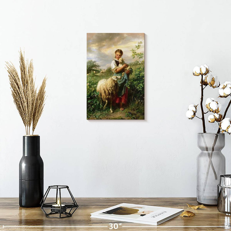 Leisha The Little Shepherdess 1866, 12" H x 8" W