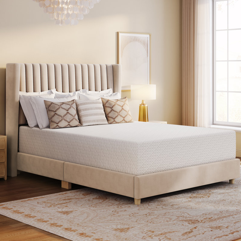 Multi-sized Medium Cooling Gel Memory Foam Mattress with Green Tea Scent, Full, 12"