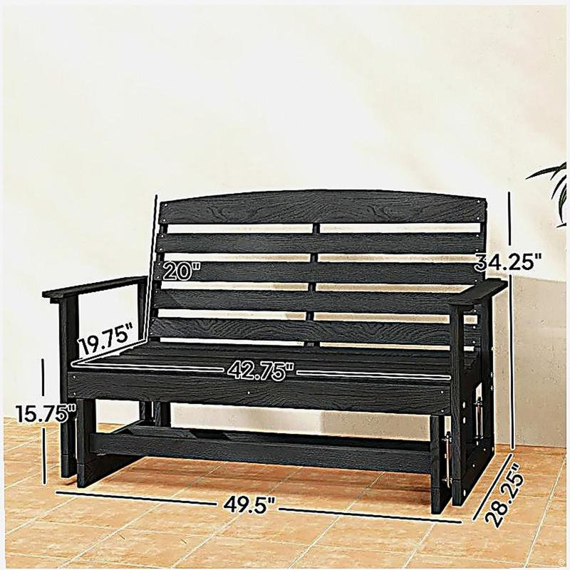 Banc oscillant et causeuse Loveseat, Noir
