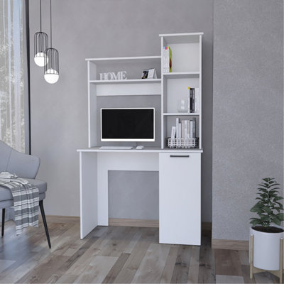 3-Tier Storage Shelves Computer Desk