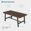 Industrial Dining Table for 4-6 People, 63" Long Wooden Kitchen Table with Sturdy Metal Frame & Black Finish - Seats 4 Rectangular Counter for Dinner, Kitchen, Dining Room-Dark Rustic Birch-503475687