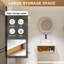 Meuble-lavabo flottant avec lavabo vasque à motif sable doré et tablette ouverte-129390575