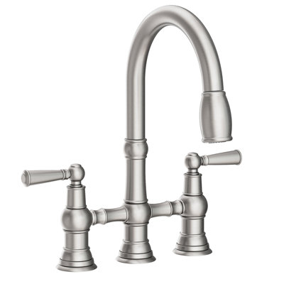 Jacobean Pull Down Kitchen Bridge Faucet