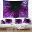 Tapisserie abstraite à motif floral mauve-28488120
