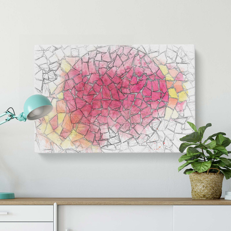 Broken Pieces In Abstract - Wrapped Canvas Painting, 35cm H x 50cm W x 3cm D