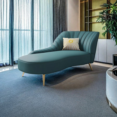 Chaise longue de détente moderne en similicuir